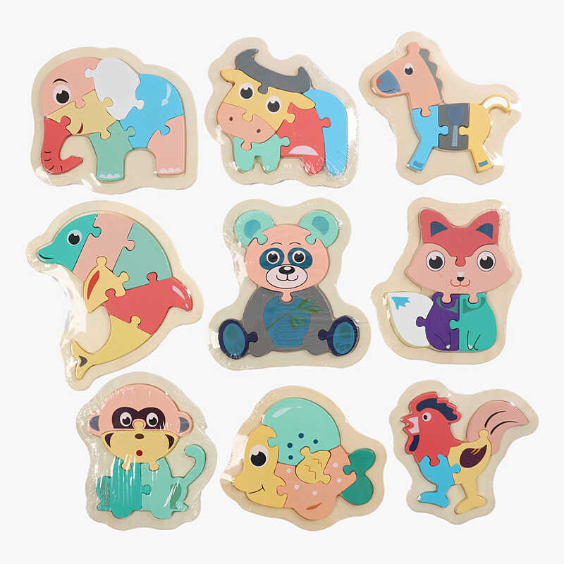 Пазли-вкладиші C 65103 (400) “Тваринка”, дерев'яні, у плівці, ВИДАЄТЬСЯ МІКС ВИДІВ