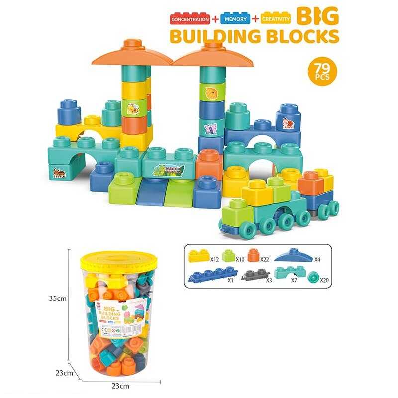 Конструктор JX 6888 (24) 79 деталей, у відрі