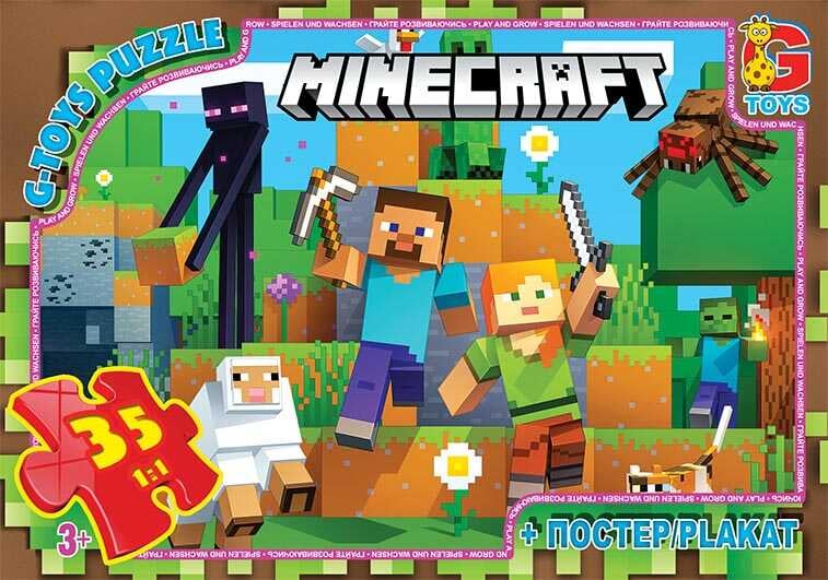 гр Пазли 35 ел. "G-Toys" "MINECRAFT" MC 796 (62) + постер