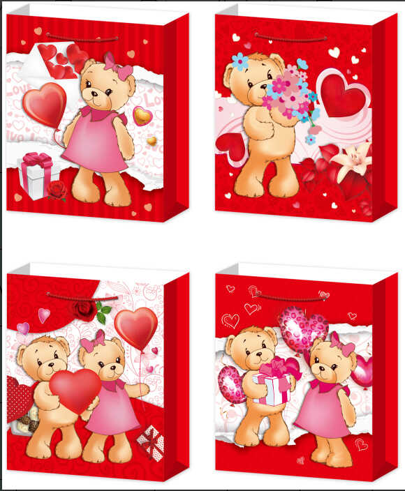 Пакет подарунковий C 75743 (720) 4 види, МАЛЕНЬКИЙ, ВИДАЄТЬСЯ МІКС ВИДІВ