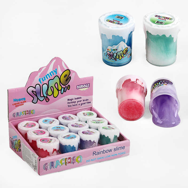 Слайм K 17528 (24) ЦІНА ЗА 12 ШТУК У БЛОКУ, 4 кольори