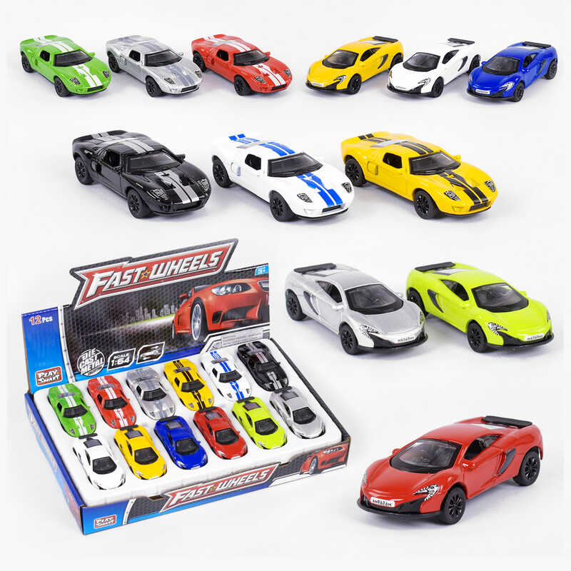 Набір машин 6590 D (24) "Play Smart", металопластик, ЦІНА ЗА 12 ШТУК В БЛОЦІ