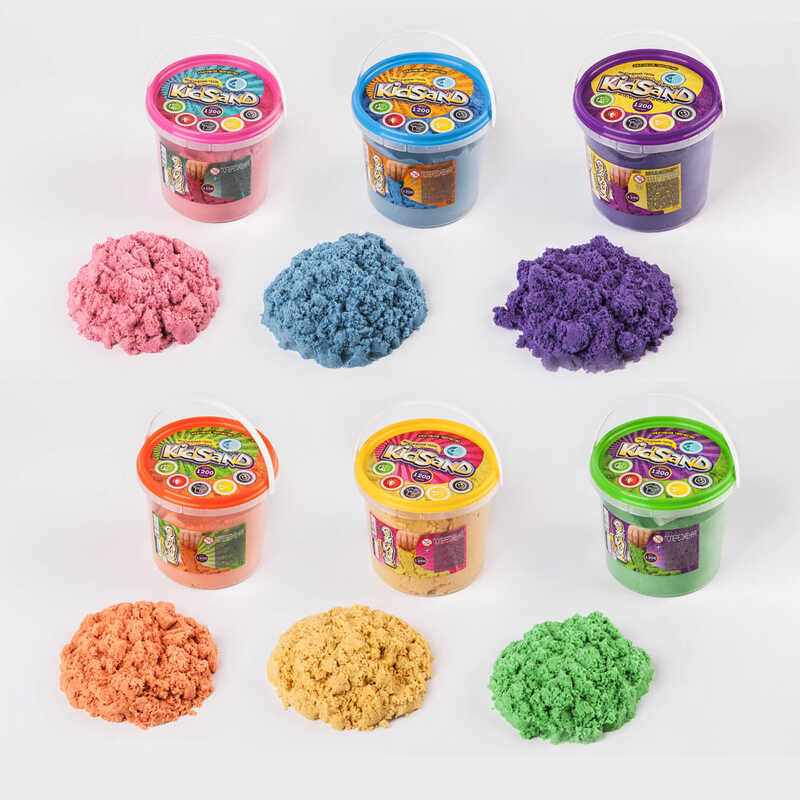 гр Кінетичний пісок "KidSand" банка 1200г KS-01-04 (12) "Danko Toys"