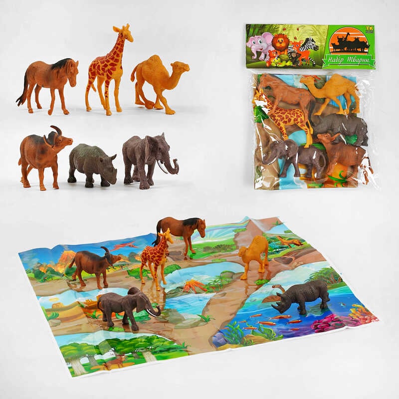 Набір диких тварин TK - 50911 (216) "TK Group", 6  тварин, ігрове поле, у пакеті