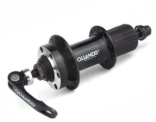 Втулка задня Quando KT-TD4R (50) 36H під диск QR 145mm, 8/9 шв. під ексцентрик алюмінієва, чорна