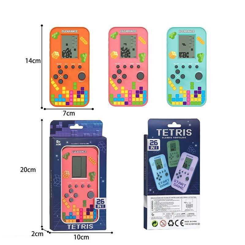 Тетрис XM 0104 D-1 (192) класичні ігри, 2 режими роботи: зі звуком та без, кілька рівнів складності, в коробці, ВИДАЄТЬСЯ ТІЛЬКИ МІКС ВИДІВ