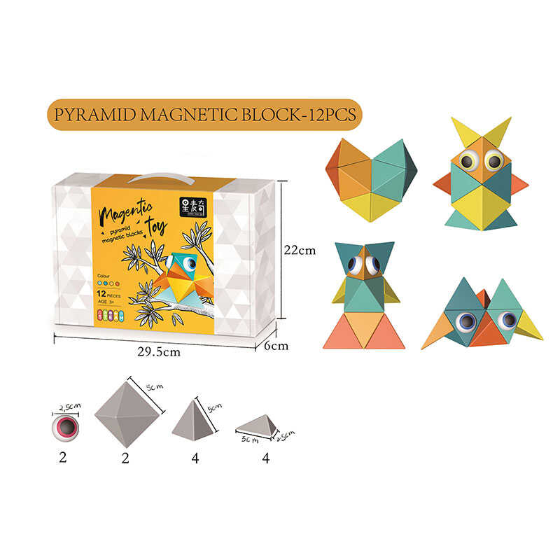 Магнітний конструктор XC-D 1 (36/4) 12 деталей, в коробці