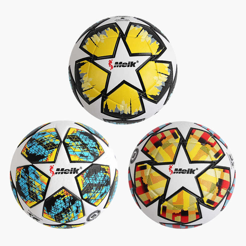 М`яч футбольний C 66321 (30) 3 види, вага 420 грамів, матеріал PU, балон гумовий, клеєний, (поставляється накачаним на 90), ВИДАЄТЬСЯ ТІЛЬКИ МІКС ВИДІВ