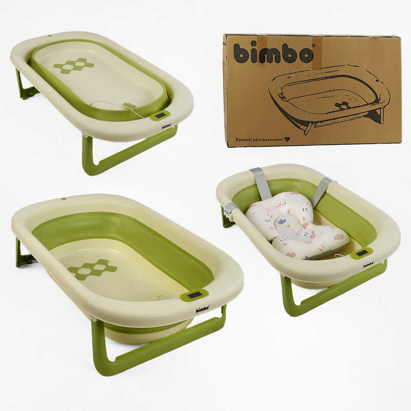 гр Ванна BM-60530 (1) "Bimbo", 79х47х21 см, розкладна, клапан зливу, розкладні ніжки, електронний датчик температури, матрац, в коробці