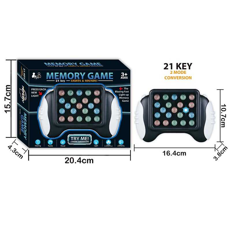 Електронна меморі гра 904 H (120/2) 21 кнопка, підсвічування, звук, 2 режими, в коробці