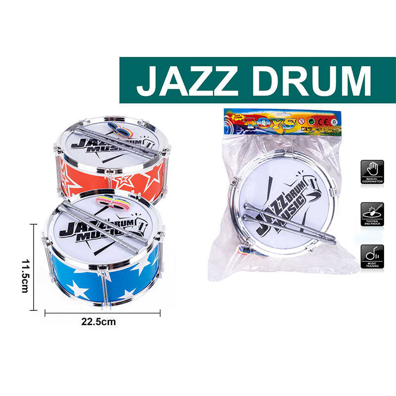 Барабан 1166 (48/2) 2 види, барабанні палички, стрічка, в пакеті, ВИДАЄТЬСЯ МІКС ВИДІВ