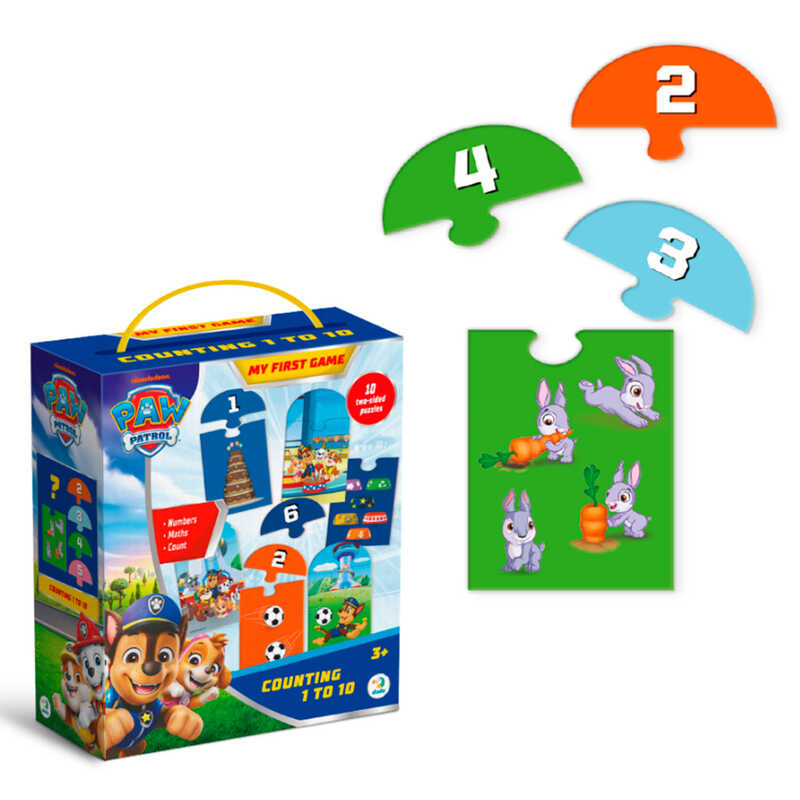 гр Навчальна гра Paw Patrol "Лічба від 1 до 10" 200621 (160) "DoDo", пазли, цифри, в коробці