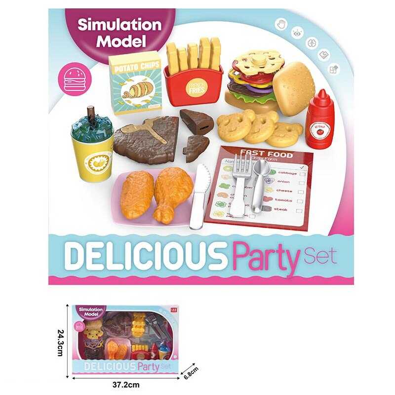 Набір продуктів LY 8634 A (48/2) муляжі продуктів, столове начиння, меню, в коробці