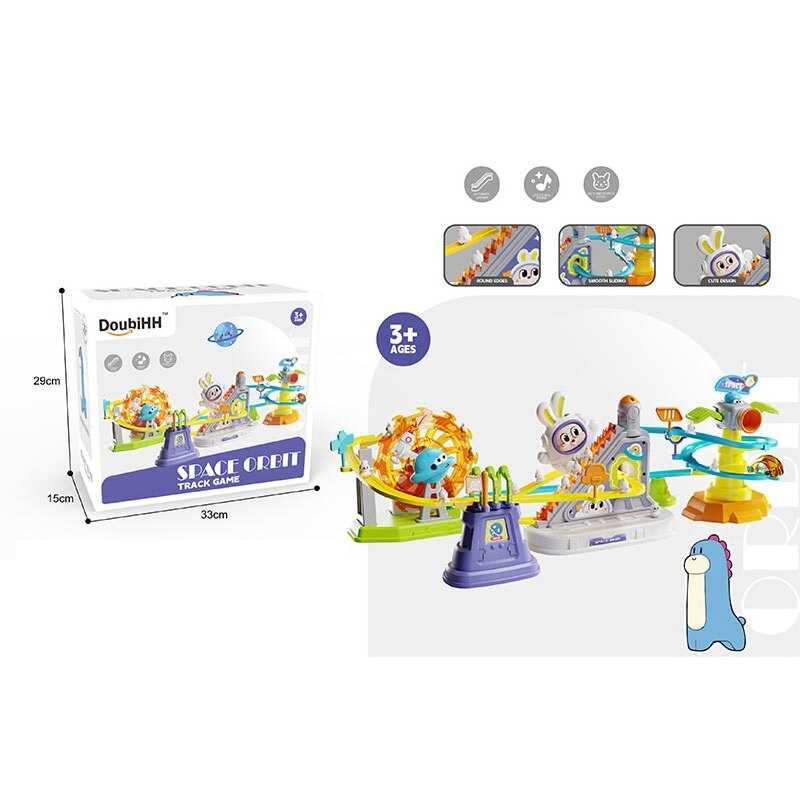 Трек 1026-88 (24) автоматичний підіймач, оглядове колесо, підсвічування, звук, гірки, фігурки, аксесуари, в коробці