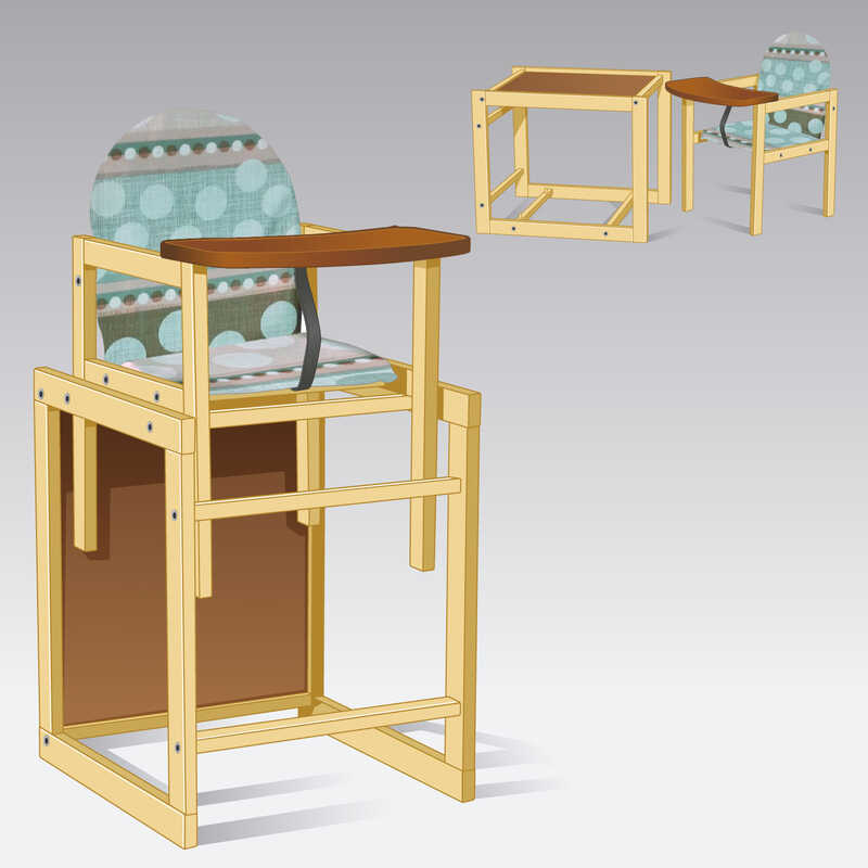гр Стільчик малий №1124 "Круги кольорові" (1) ТМ "Мася"