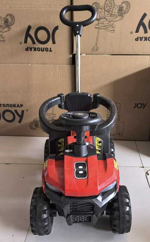 Толокар електричний JOY М-15463 (1) двигун 18W, акумулятор 6V, захисний бампер, батьківська ручка, в коробці