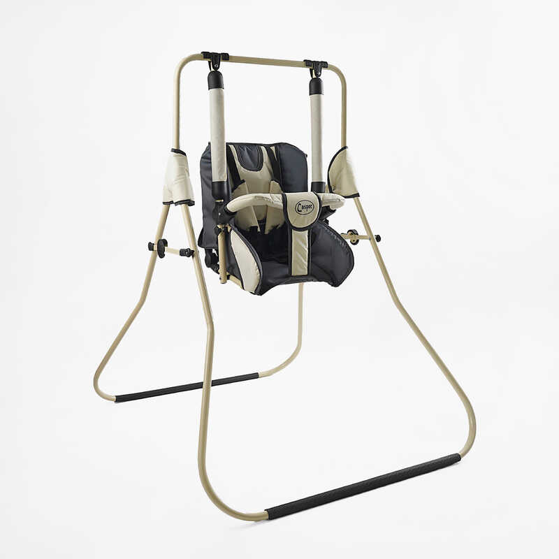 гр Гойдалка 0-м "Алінка" 209896 (1) сірий з бежевим, бежевий каркас, зміна положення спинки "сидячи/лежачи", у пакеті