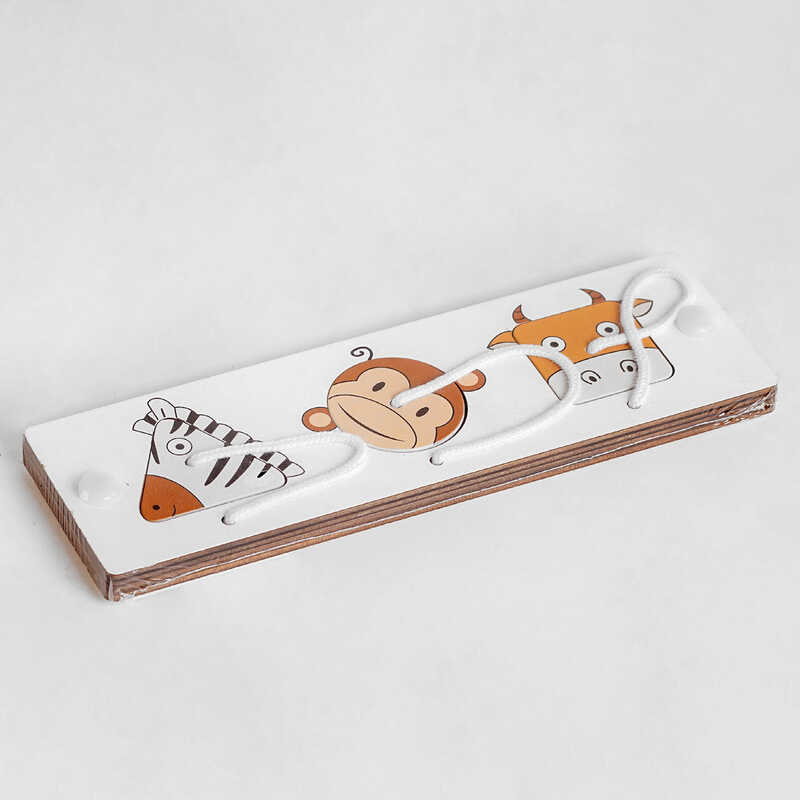 Вкладиші С 51348 (312) "Тваринки", дерев'яні, 3 елементи, в плівці