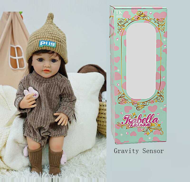 Лялька QM 24093 (12) "TK Group", функціональна, датчик руху, звуки: сміх, плач, засинає, гумова, імітація скляних очей, пустушка, пляшечка, памперс, взуття, капелюшок, в коробці