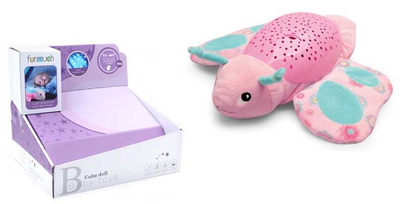 Нічник FM 666-12 (24) "Метелик", м'який, з проєктором, мелодії, в коробці