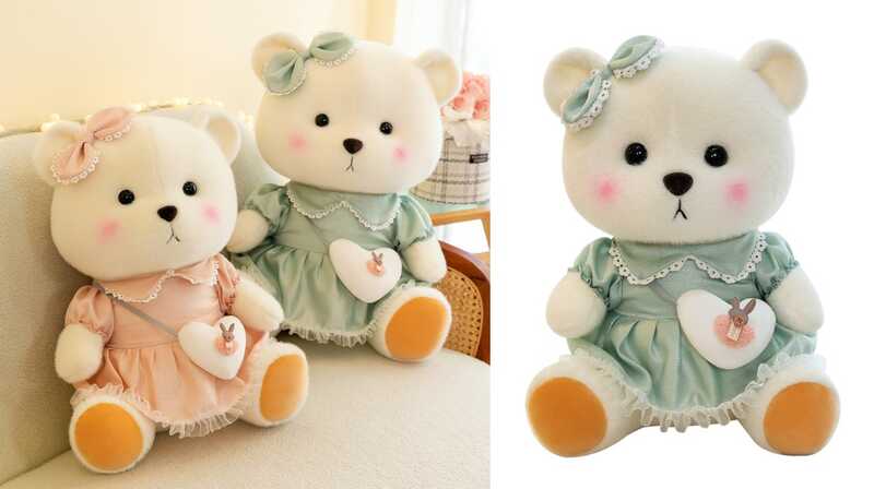 М`яка іграшка M 18490 (75) 2 види, “Ведмедик”, висота: 39 см, ВИДАЄТЬСЯ МІКС