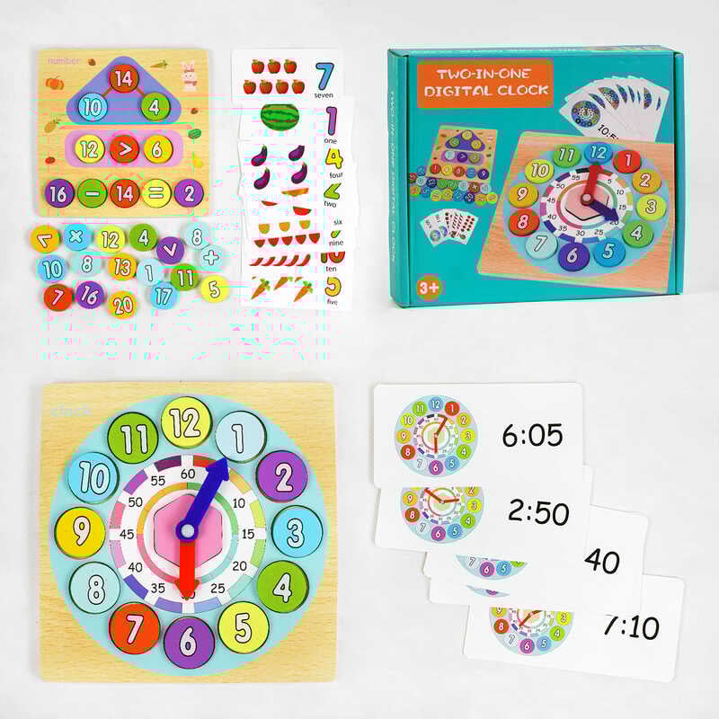 Годинник логічний C 60415 (60) картки, числа, в коробці