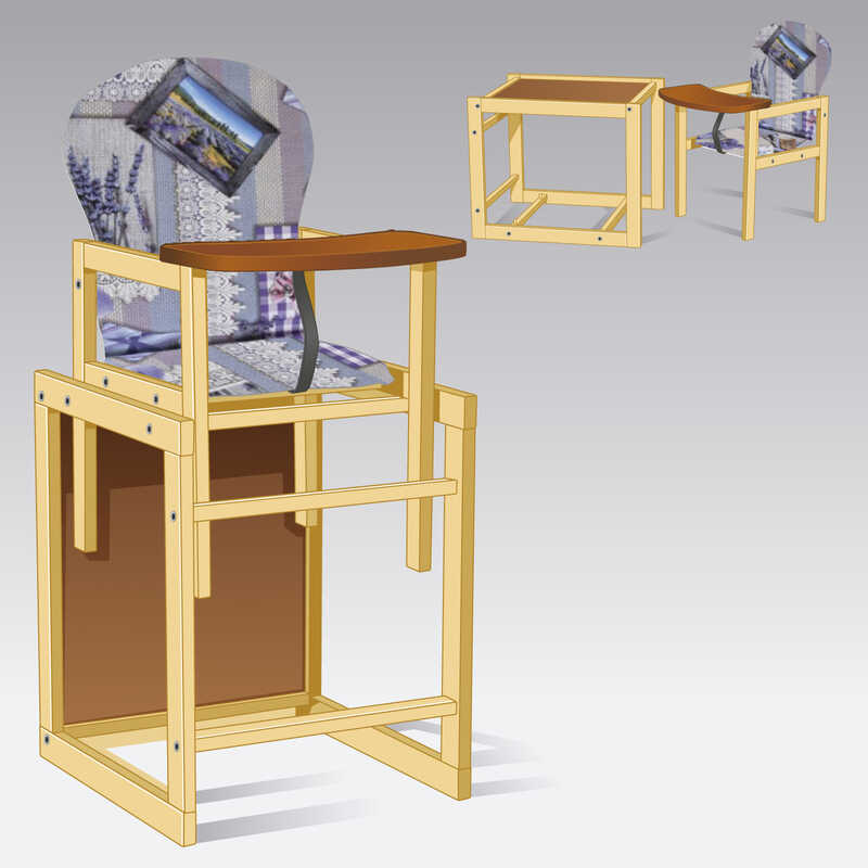 гр Стільчик великий №1221 "Абстракція-сердечко" колір фіолетовий (1) ТМ "Мася"