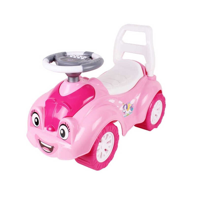 гр Толокар 6658 (1) колір рожевий "Technok Toys" музичне кермо, 8 сигналів, в коробці