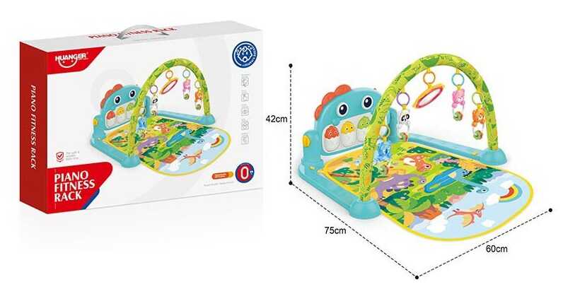 Килимок HE 0643 (12) знімна панель, підсвічування, мелодії, 5 підвісок, в коробці
