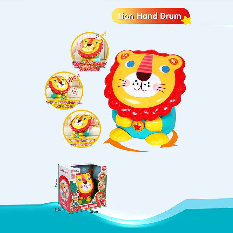 Музична іграшка 35396 (16) мелодія, музика, історії, озвучування англійською мовою, підсвічування, перемикач режимів, барабан, 2 режими гучності, колеса вільного ходу, в коробці