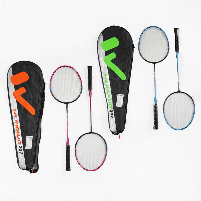 Бадмінтон C 70206 (30) "TK Sport", 2 кольори, 2 ракетки, металевий каркас, в чохлі