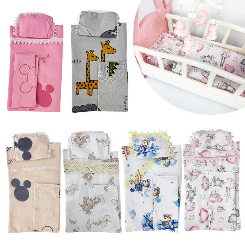 гр Постіль для ляльки 99081 (1) ВИДАЄТЬСЯ МІКС ВИДІВ, розмір 42*24 см, тканина БЯЗЬ, 6 видів "Bimbo"