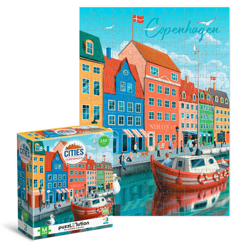 гр Пазл Easy-M "Міста. Копенгаген" 300645 (12) "DoDo", 250 елементів, 28х39 см, в коробці