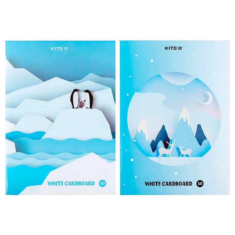 гр Картон білий К24-1254 односторонній А4 (10 арк), папка (1)