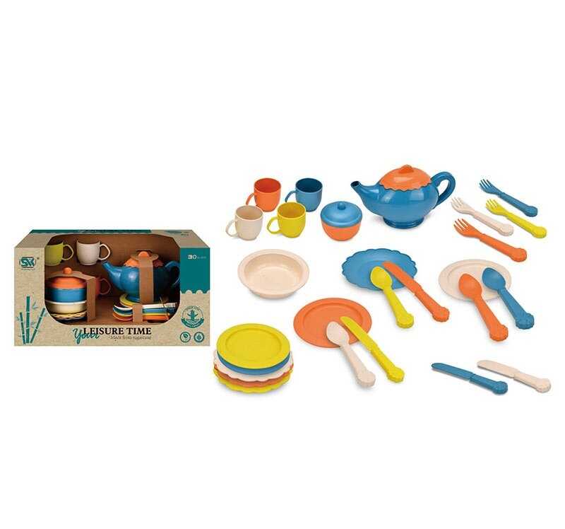 Набір посуду SK 310 A (24) тарілки, чашечки, чайник, столові прибори, в коробці