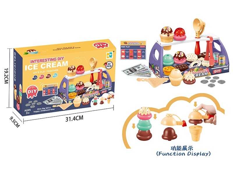 Набір продуктів 699-90 (36) 39 елементів, “DIY-морозиво”, банкноти, в коробці