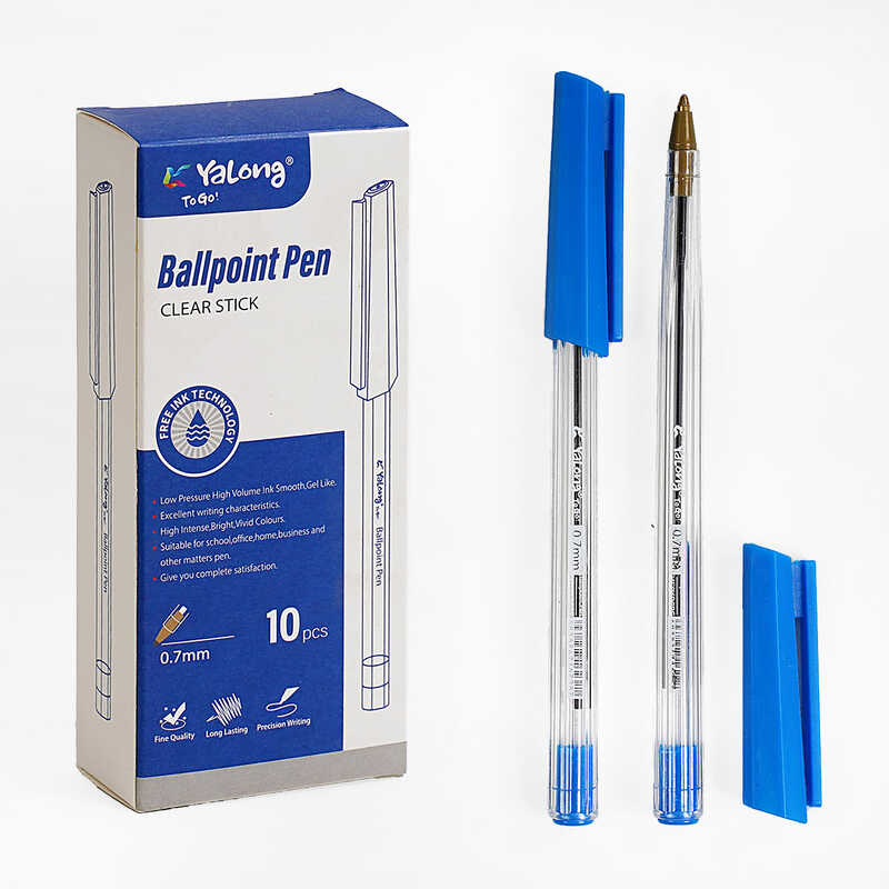 Ручка С 62112 (200) ЦІНА ЗА 10 ШТУК В ПАЧЦІ, синя паста, кулькова, товщина лінії 0.7 мм