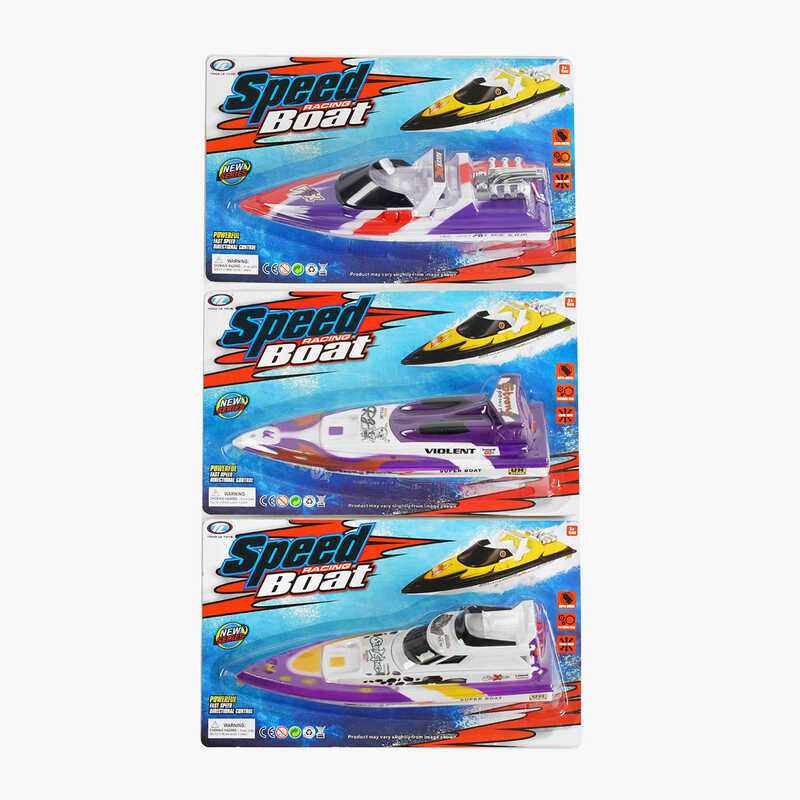 Катер 3815 /16/19 (96/2) 3 види, на батарейках, 28 см, на листі, ВИДАЄТЬСЯ ТІЛЬКИ МІКС ВИДІВ