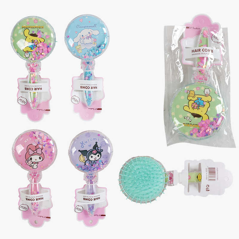 Щітка для волосся C 73122 (360) 4 види, герой, прозорий корпус, в пакеті, ВИДАЄТЬСЯ ТІЛЬКИ МІКС ВИДІВ