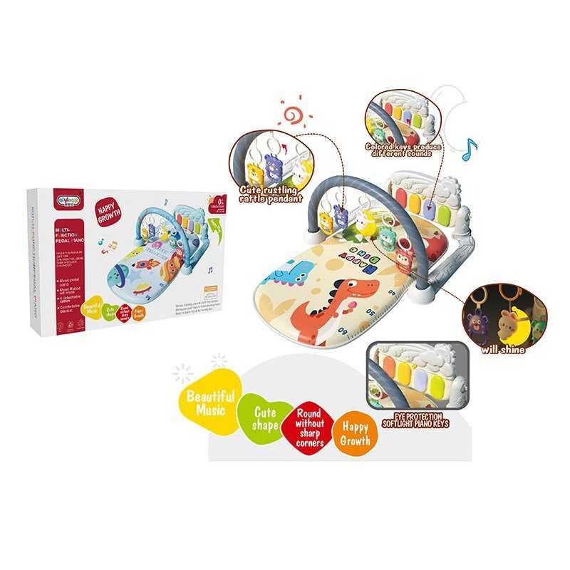 Килимок 368-5 G (24) піаніно, мелодії, підсвічування, 5 підвісок, брязкальця, в коробці