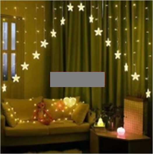 Гірлянда C 61482-70 Y (36) "Зірки", 5.7 метрів, жовте світло, від USB, 8 режимів, у коробці