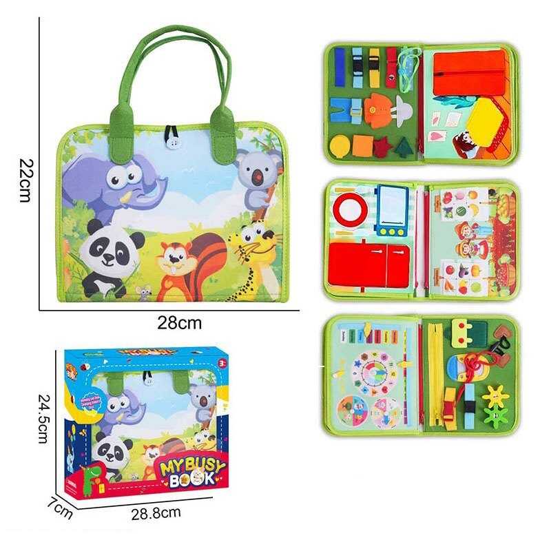 Логічна папка 25016 A (48/2) фетр, ремінці, рухомі елементи, шнурівка, одяг, годинник, в коробці