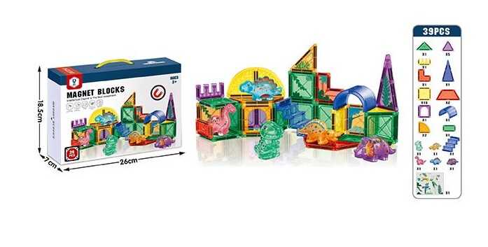 Магнітний конструктор HD 146 A (48/2) 39 деталей, в коробці