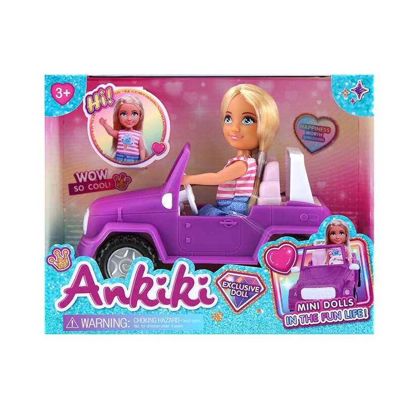 Лялька з аксесуарами 606013 (48) висота ляльки - 13 см, машинка, в коробці