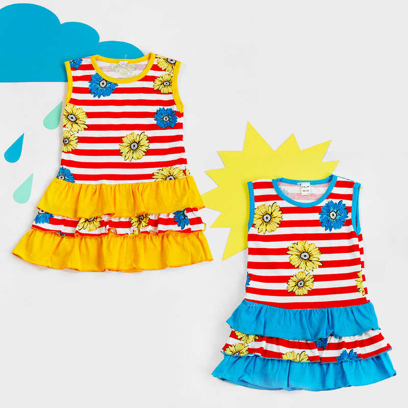 гр СФ-62 "1" /р.128/ / смужка червона / Сарафан для дівчинки