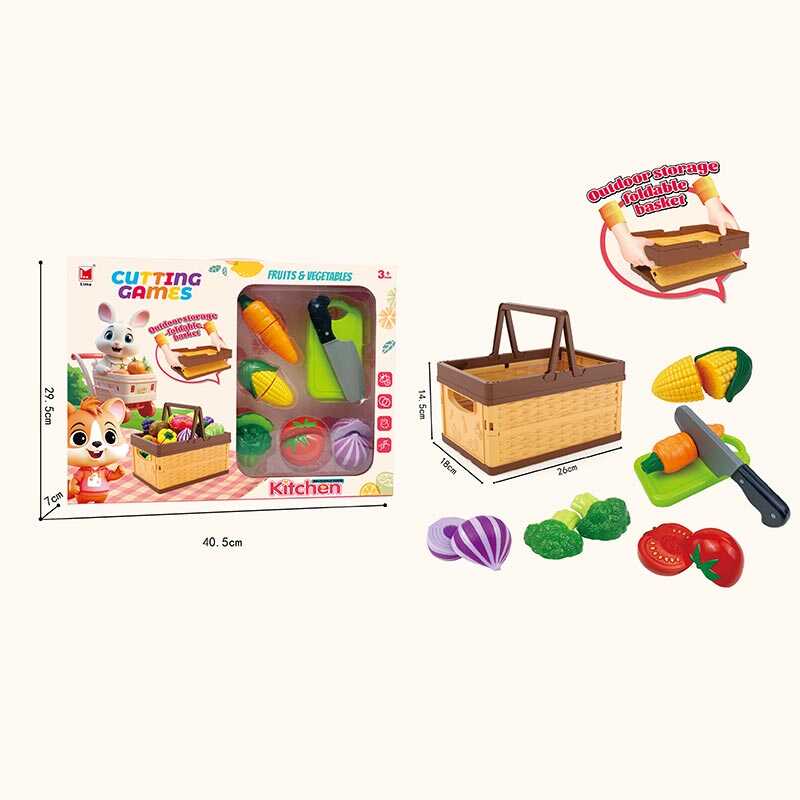 Продукти на липучці 1293 B (36) 8 елементів, ніж, дошка, кошик, в коробці