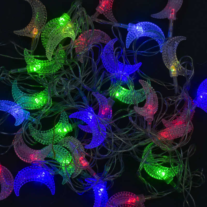 Гірлянда світлодіодна С 23453 "Місяць" (100) довжина 5 метрів, 28 ламп., від мережі 220 В, кольорова, у пакеті