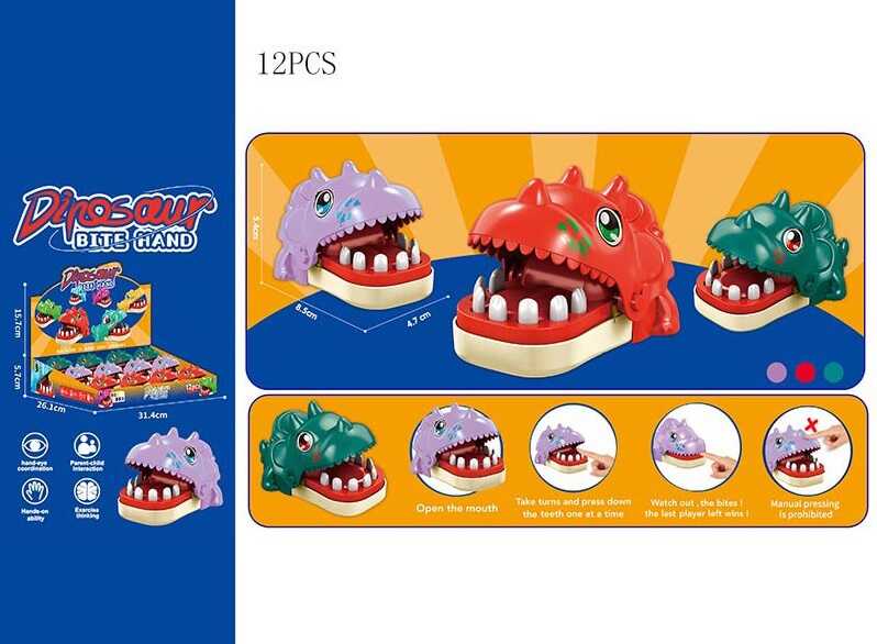 Набір зубастиків X 023-76 C (48) ЦІНА ЗА 12 ШТУК В БЛОЦІ, механічний, довжина - 8,5 см