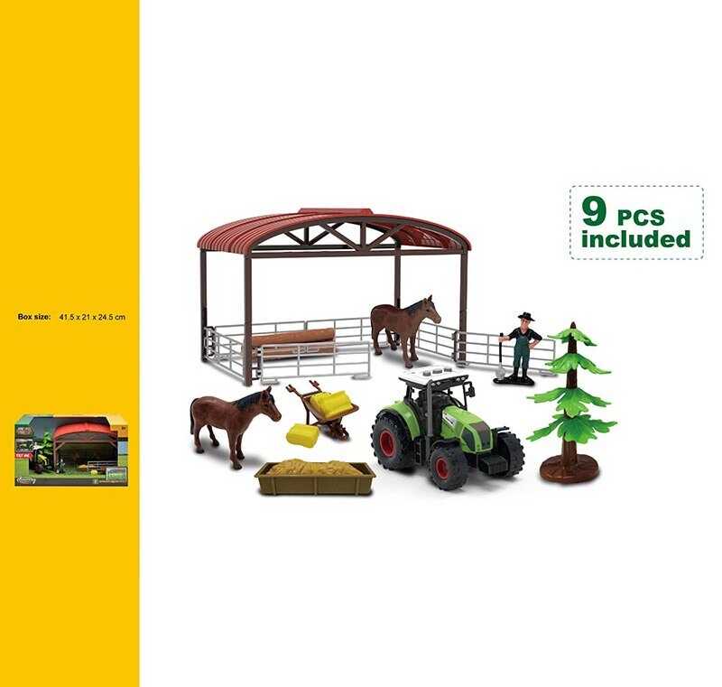 Ферма 550-18 K (12) трактор, інерційний механізм, фігурки, звукові ефекти, підсвічування, в коробці