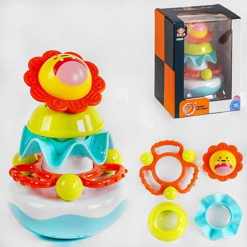 Пірамідка 2106 (24/2) "Левеня", автоматичне обертання, звуки, мелодіїї, англійське озвучування, в коробці